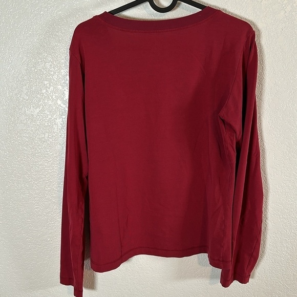 Patagonia Wine Scoop Neck Long Sleeve Base Layer Tee Size Medium - Picture 4 of 6